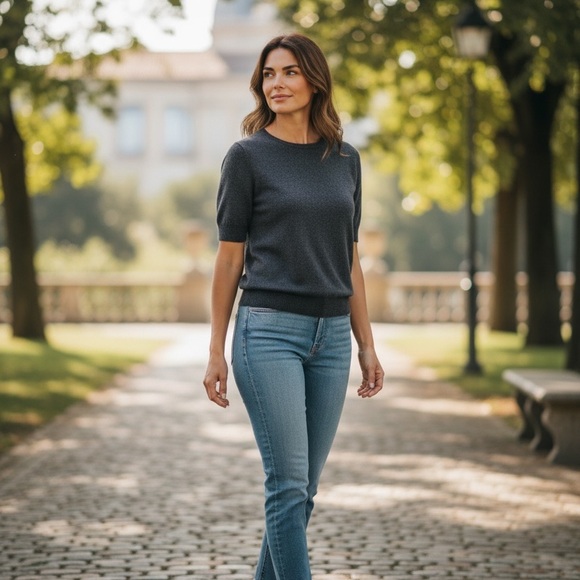 Lauren Ralph Lauren Sweaters - Lauren Ralph Lauren Gray Crew Neck Cashmere Sweater